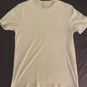 All Saints Men's Light Green Tee
